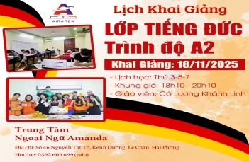 Lịch Khai Giảng Tiếng Đức tháng 12/2025 tại Trung tâm Tiếng Đức Amanda