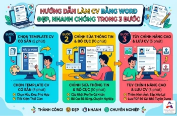 Hướng dẫn làm CV bằng Word đẹp, nhanh chóng trong 3 bước