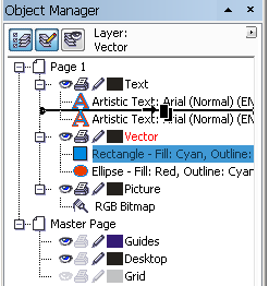 Quan ly doi tuong Object Manager trong CorelDraw|tu hoc corel|hoc Corel